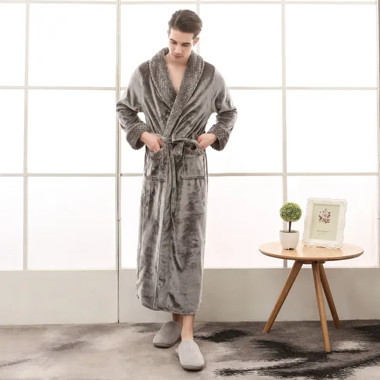 Wholesale Thick Flannel Plus Size Luxury Bathrobes